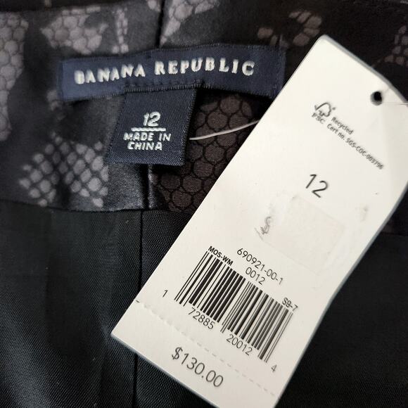 NEW! Banana Republic  Gia Black Gray Silk Sleeveless Mini Dress - Picture 5 of 10